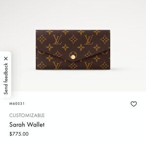Louis Vuitton Sarah Wallet- Monogram